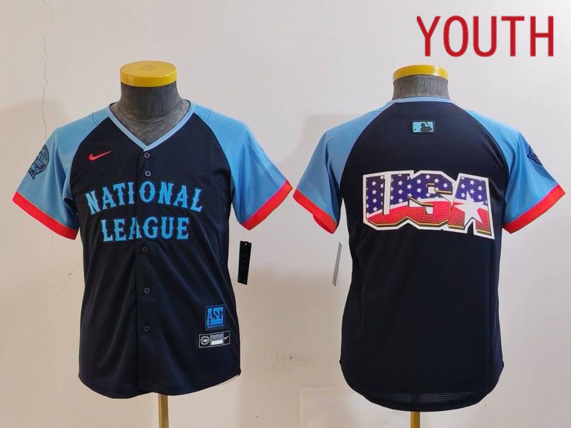 Youth New York Mets Blank Blue All star 2024 Nike MLB Jersey style 2->more jerseys->NBA Jersey